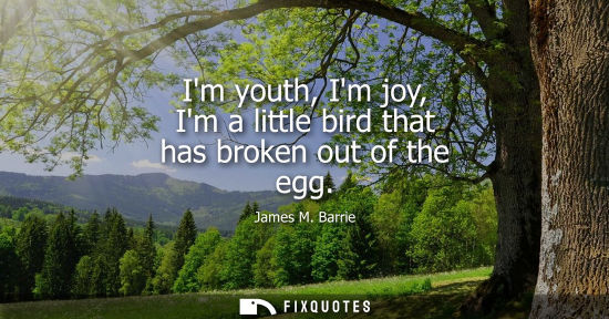 Small: Im youth, Im joy, Im a little bird that has broken out of the egg