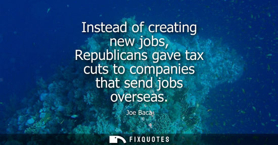 Small: Instead of creating new jobs, Republicans gave tax cuts to companies that send jobs overseas
