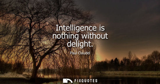 Small: Intelligence is nothing without delight