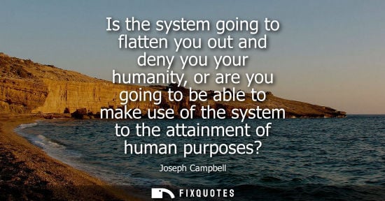 Small: Is the system going to flatten you out and deny you your humanity, or are you going to be able to make 