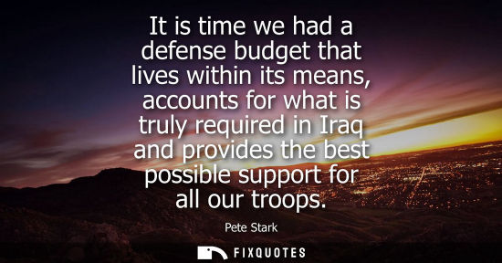 Small: It is time we had a defense budget that lives within its means, accounts for what is truly required in 