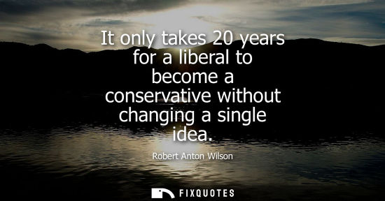 Small: It only takes 20 years for a liberal to become a conservative without changing a single idea