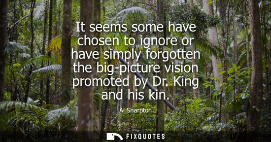 Small: It seems some have chosen to ignore or have simply forgotten the big-picture vision promoted by Dr. Kin