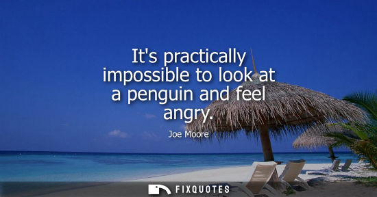 Small: Its practically impossible to look at a penguin and feel angry