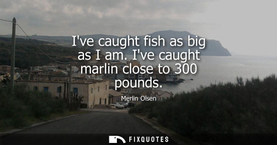 Small: Ive caught fish as big as I am. Ive caught marlin close to 300 pounds