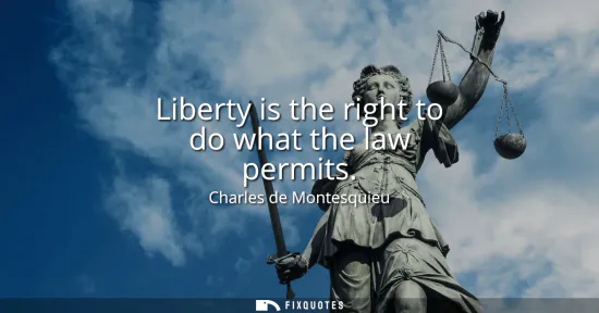 Small: Liberty is the right to do what the law permits