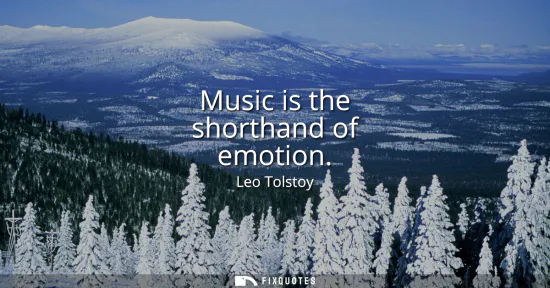 Small: Music is the shorthand of emotion