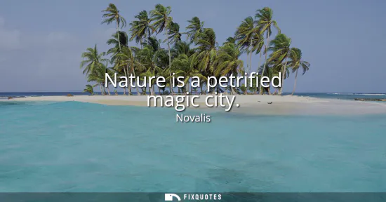 Small: Nature is a petrified magic city