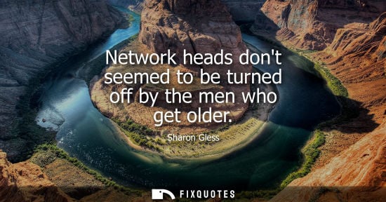 Small: Network heads dont seemed to be turned off by the men who get older