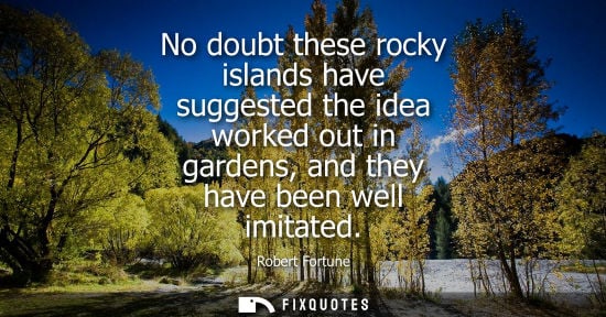 Small: No doubt these rocky islands have suggested the idea worked out in gardens, and they have been well imi