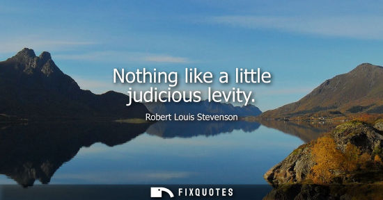 Small: Nothing like a little judicious levity