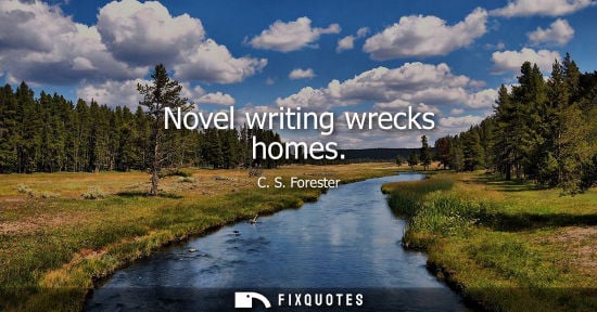 Small: Novel writing wrecks homes