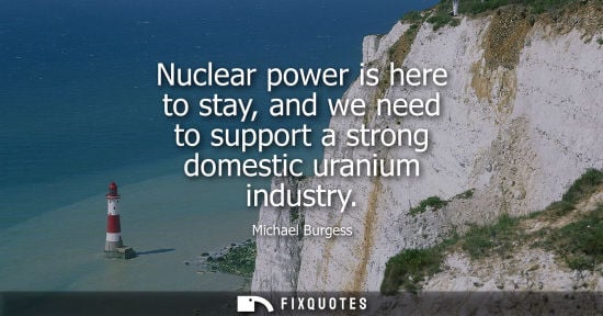 Small: Nuclear power is here to stay, and we need to support a strong domestic uranium industry