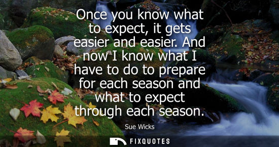 Small: Once you know what to expect, it gets easier and easier. And now I know what I have to do to prepare fo