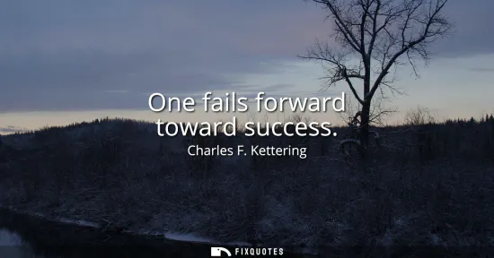 Small: One fails forward toward success
