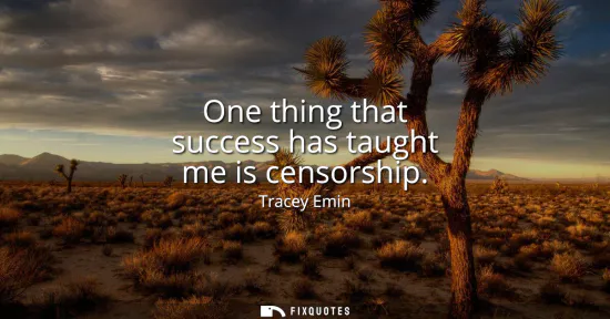 Small: One thing that success has taught me is censorship
