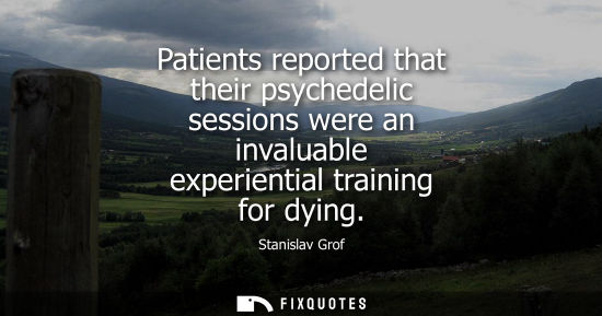 Small: Patients reported that their psychedelic sessions were an invaluable experiential training for dying