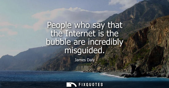 Small: People who say that the Internet is the bubble are incredibly misguided