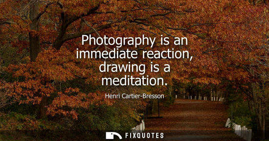 Small: Photography is an immediate reaction, drawing is a meditation
