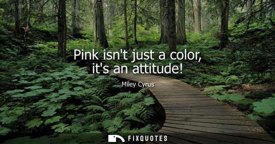 Small: Pink isnt just a color, its an attitude!