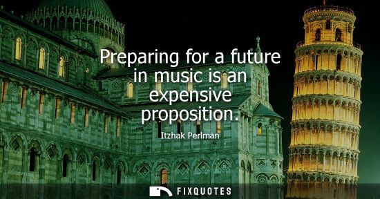 Small: Preparing for a future in music is an expensive proposition