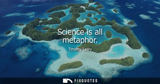 Small: Science is all metaphor