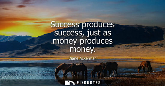 Small: Success produces success, just as money produces money
