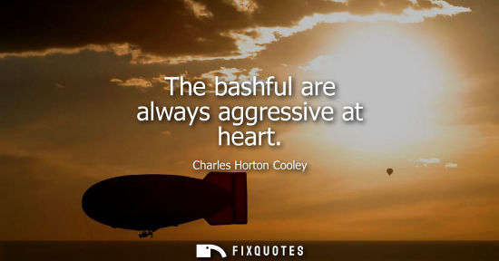 Small: The bashful are always aggressive at heart