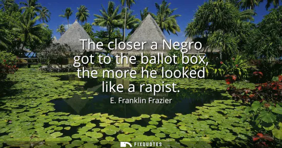 Small: The closer a Negro got to the ballot box, the more he looked like a rapist