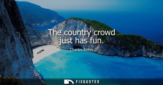 Small: The country crowd just has fun - Charles Kelley