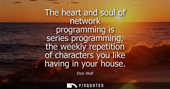 Small: The heart and soul of network programming is series programming, the weekly repetition of characters yo