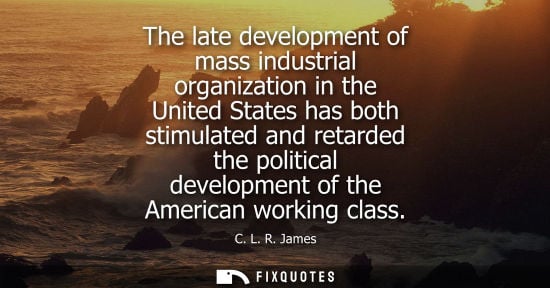 Small: The late development of mass industrial organization in the United States has both stimulated and retarded the