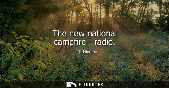 Small: The new national campfire - radio