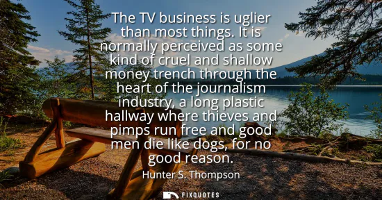 Small: The TV business is uglier than most things. It is normally perceived as some kind of cruel and shallow money t
