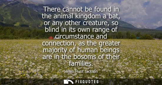 Small: There cannot be found in the animal kingdom a bat, or any other creature, so blind in its own range of 