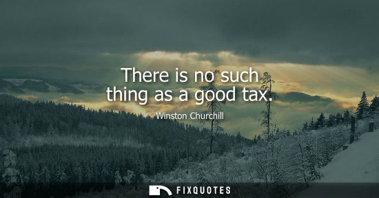 Small: There is no such thing as a good tax