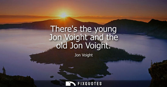 Small: Theres the young Jon Voight and the old Jon Voight