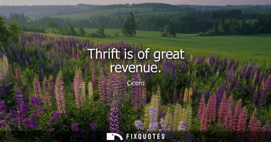 Small: Thrift is of great revenue