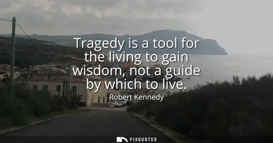 Small: Tragedy is a tool for the living to gain wisdom, not a guide by which to live