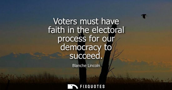 Small: Voters must have faith in the electoral process for our democracy to succeed