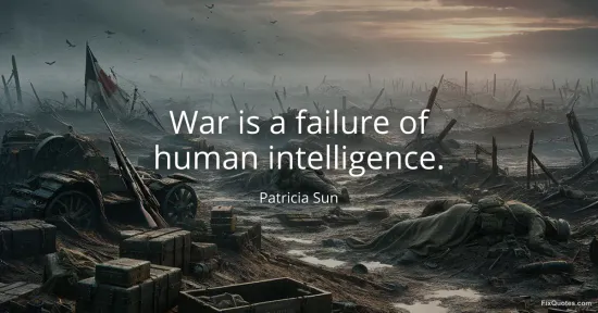 War is a failure of human intelligence - Patricia Sun
