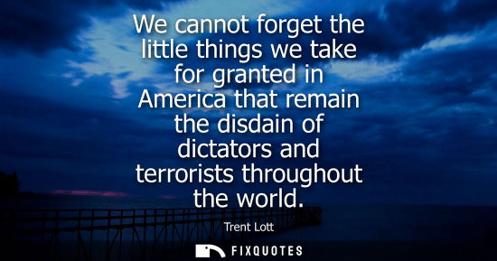 Small: We cannot forget the little things we take for granted in America that remain the disdain of dictators 
