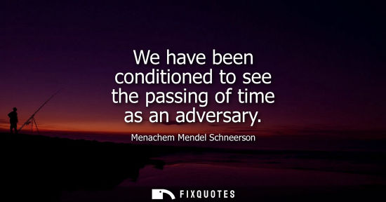 Small: We have been conditioned to see the passing of time as an adversary