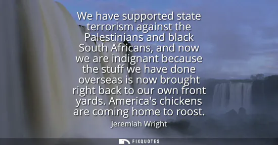 Small: We have supported state terrorism against the Palestinians and black South Africans, and now we are indignant 