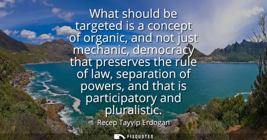 Small: What should be targeted is a concept of organic, and not just mechanic, democracy that preserves the rule of l