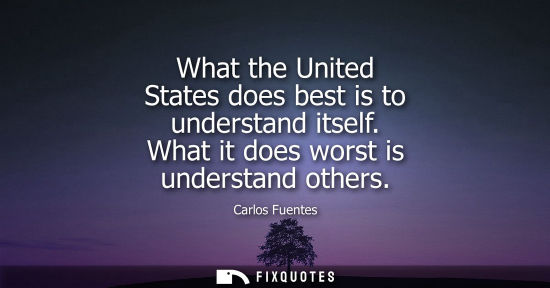 Small: What the United States does best is to understand itself. What it does worst is understand others