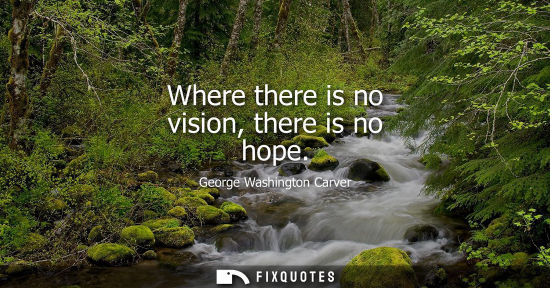 Small: Where there is no vision, there is no hope