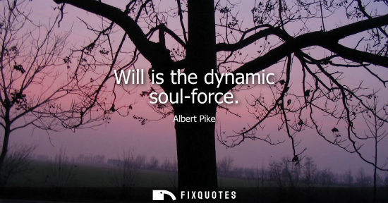 Small: Will is the dynamic soul-force