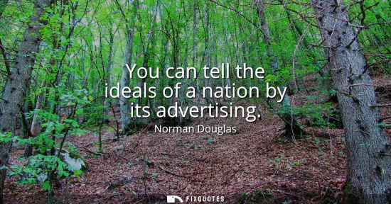 Small: You can tell the ideals of a nation by its advertising