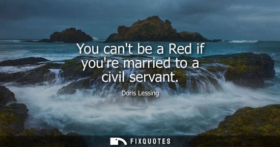Small: You cant be a Red if youre married to a civil servant